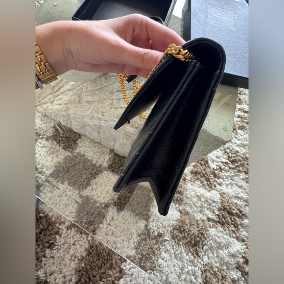 YSL Black Wallet on Chain (gold hardware) - Picture 7 of 11